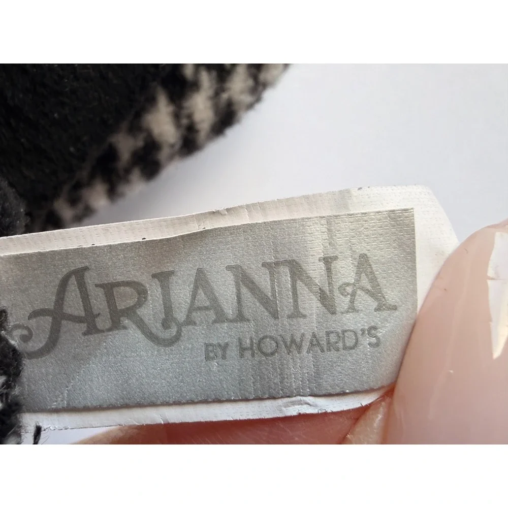 Arianna by Howard's Black Houndstooth Bow Dressy Women's Gloves